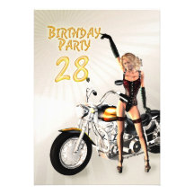 28th Birthday party Invitation