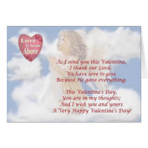 2. Angelic Love Is From Above Religious Valentine Cards
