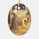 2 Different Cinderella Fairy Godmother Fairy Tale Christmas Ornaments