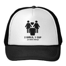2 girls one cup - 2girls1cup - funny tee mesh hat