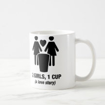 2 girls one cup - 2girls1cup - funny tee coffee mugs
