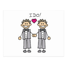 2 Grooms Postcard