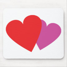 2 hearts icon mousepad
