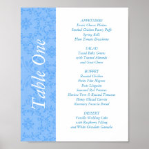 2-in-1 Wedding Reception Table Toppers & Menus Posters