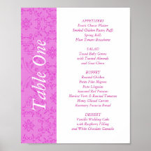 2-in-1 Wedding Reception Table Toppers & Menus Print