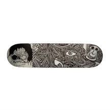 #2 - Skulls & Psychedelic Lines Skateboard Deck