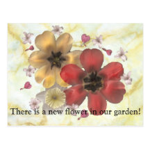 2 There is a new flower in our garden Postcard