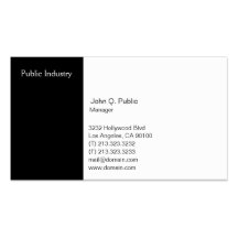 2 Third White 1 Third Black Business Card