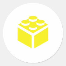 2 x 2 Brick by Customise My Minifig Round Sticker