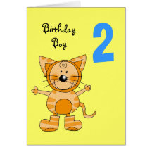 2 year old birthday boy cards