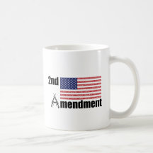 2nd Amendment AR Rifles A and Flag Mugs