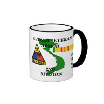 2nd Armour Division Vietnam Veteran Coffee Mugs
