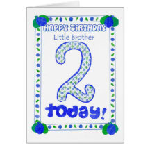 2nd Birthday Card for a Little Brother