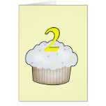 2nd Birthday Cupcake Greeting Cards