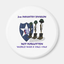 2nd Infantry Division WWII Refrigerator Magnet