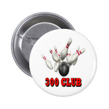 300 Club Bowling Button