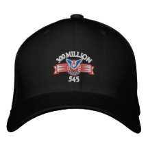 300 Million Versus 545 Black hat Embroidered Baseball Cap