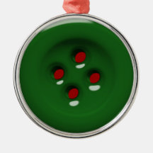 301_green-button DARK FOREST GREEN BUTTON GRAPHIC Christmas Tree Ornament
