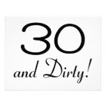 30 And Dirty 3 Personalised Invites