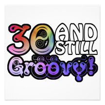 30 And Still Groovy Personalized Announcements