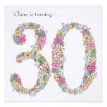 30th 30 Ladies Birthday Party Custom Invitation