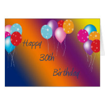 30th Birthday Card