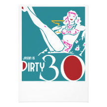 30th Birthday - Dirty 30 Invitation