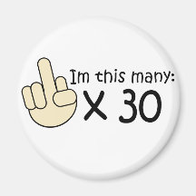 30th Birthday Fridge Magnet