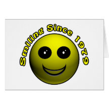 30th Birthday Gifts, Smiling Since 1979 ! Greeting Card