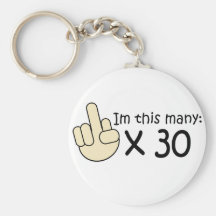 30th Birthday Keychains