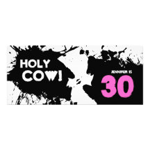 30th Birthday Party Invitation - Holy Cow!