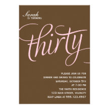 30th Birthday Party Invites