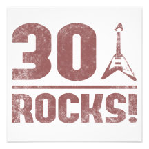 30th Birthday Rocks Custom Invitations