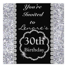 30th BLING Birthday Party Invitation