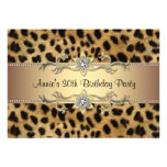 30th Leopard Birthday Party Invitation 5x7