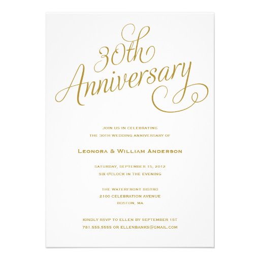 30th wedding anniversary invitations uk
