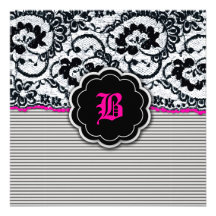 311-Alluring Lace - Hot Pink Custom Announcement