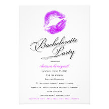 311-Bachelorette Party - Purple Kisses Custom Announcement