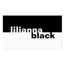 311-Boldly Simplistic | Black Business Card