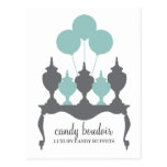 311 Candy Boudoir Rococo Robin Egg Blue & Grey Pos Post Card