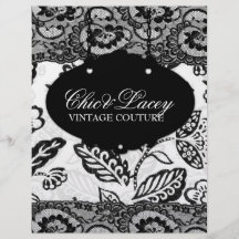 311 Chic and Lacey Black and White Personalized Flyer