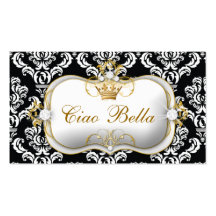 311 Ciao Bella Elegant Damask Business Card Template