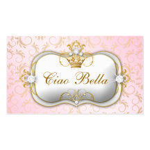 311-Ciao Bella Golden Divine Pink Business Card