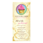 311 Couture Cakes Golden Damask Shimmer Rack Card Design