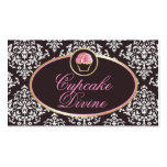 311-Cupcake Divine Solid Damask Business Cards
