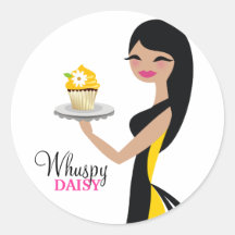311 Daisy Cupcake Cutie | Straight Black Stickers