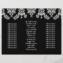311 Dashing Damask Black Brochure Custom Flyer