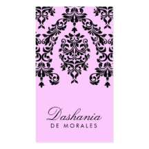 311-Dashing Damask | Cotton Candy Business Card