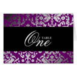 311-Dazzling Damask Extraordinary Purple Table car Greeting Card