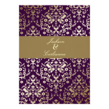311-Dazzling Damask Gold Ivory Deep Purple Announcement